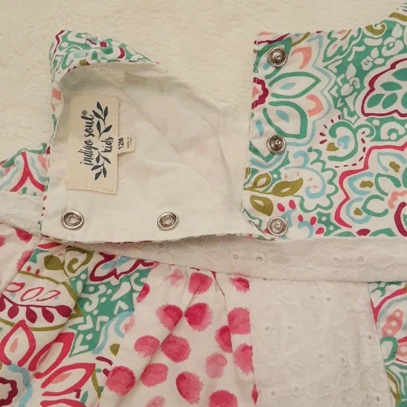 Patchwork Infant Dress Boho Indie Fairy Fairycore Cottagecore - Picture 4 of 5